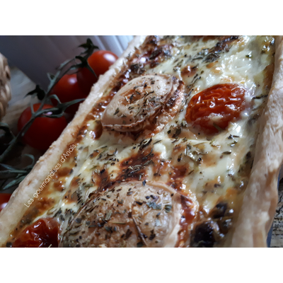 Tarte salé tomate cerise/chèvre