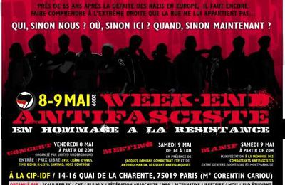Week-end antifasciste 8-9 mai 2009