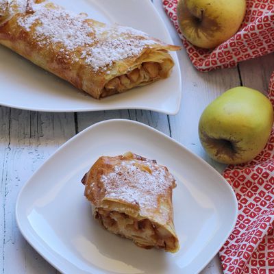 Strudel aux pommes et pralin