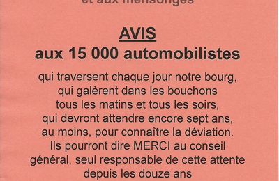 Déviation...le conseil général en accusation!