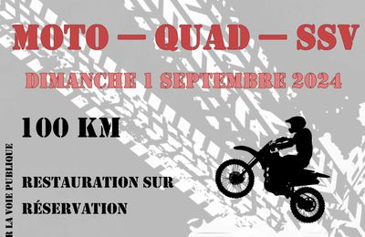Rando quad, moto et SSV du comité des fêtes de Saint-Urcisse (47), le 1 septembre 2024
