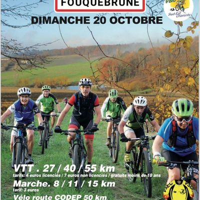 A vos chaussures et vos vélos pour la rando de Fouquebrune le 20 octobre