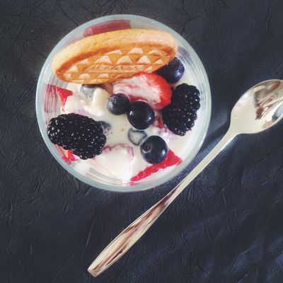 Verrine fruits rouges et mascarpone