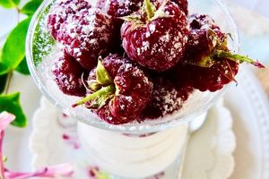 Mousse de sirop de framboises