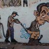 Sarkozy, un président respecté - Fresque murale.