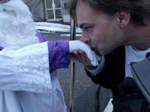 Saint Nicolas dans les écoles de la rue Wilson à Algrange en 2010