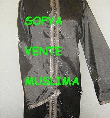 abaya satiné avec fermeture éclair