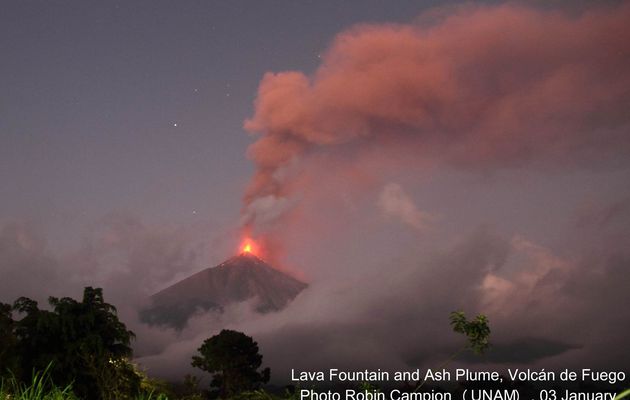 Paroxysme au Fuego (Guatemala)