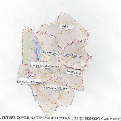 COMMUNAUTÉ D'AGGLOMÉRATION : rapprochement des communes du Pays d'Olonne, d'Auzance Vertonne et Saint Mathurin