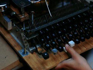 machine à écrire musicale / tests à l'atelier