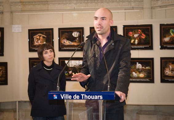 Inauguration de l'exposition "Les Indécis" à la chapelle Jeanne d'Arc, Thouars (79). Le 6 mai 2010.