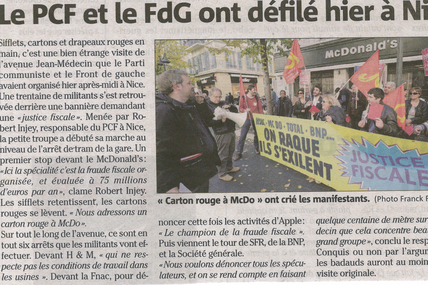 Marche pour la justice sociale et fiscale (presse, photos et texte)