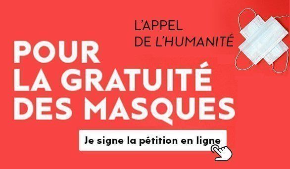 Pétition: Pour la gratuité des masques