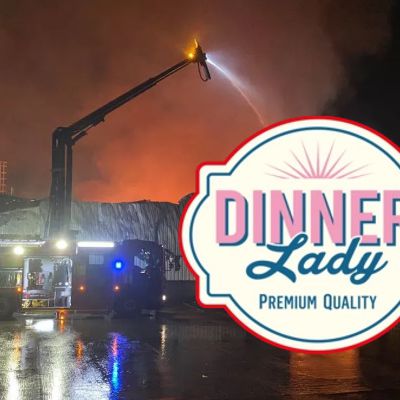 Un immense incendie détruit l'usine de Dinner Lady