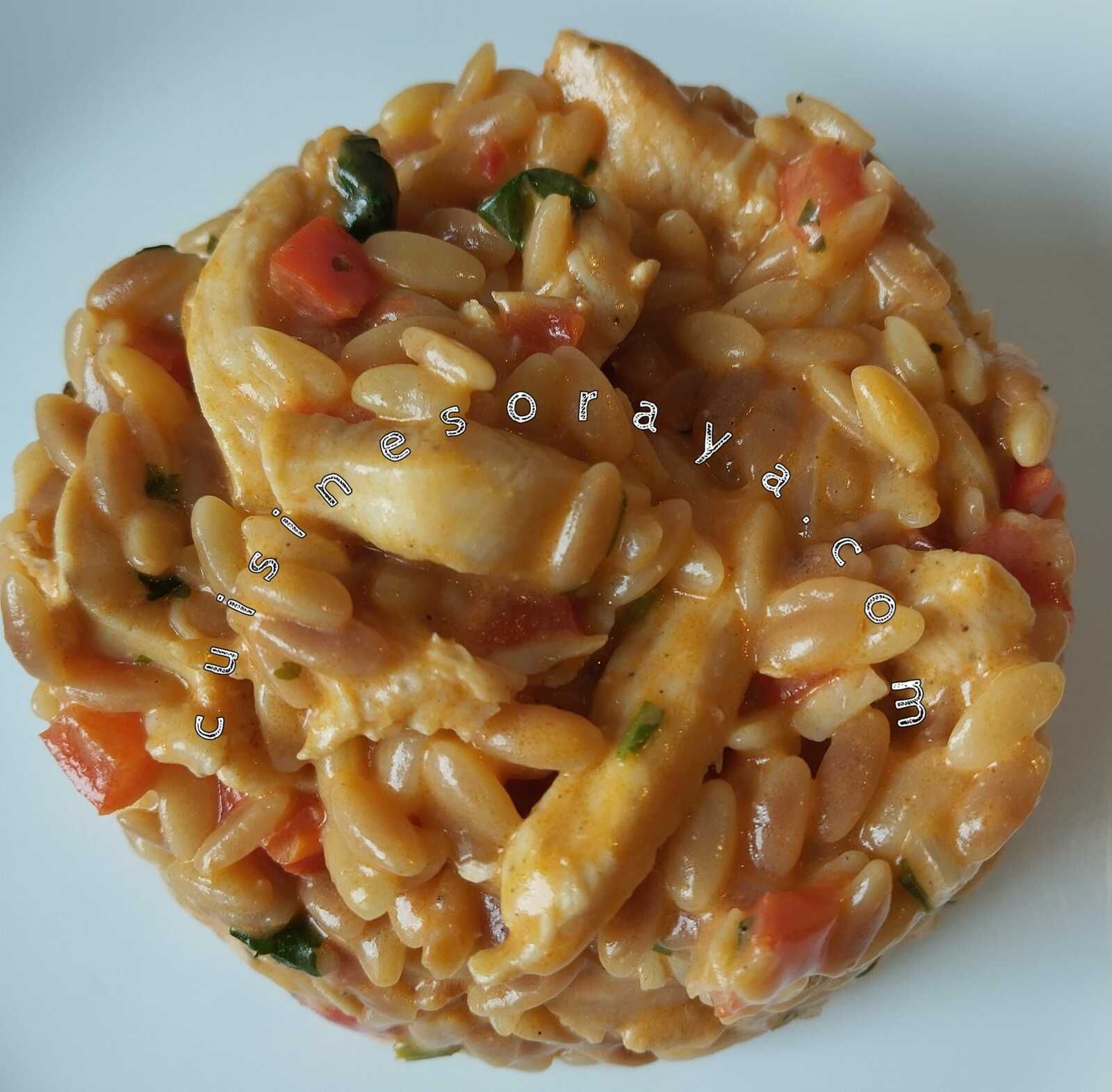 Risoni crémeux au poulet