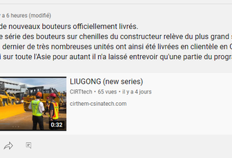 #LIUGONG de nouveaux bouteurs officiellement livrés #CIRTtech-YouTube.posts