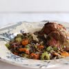 Palette du Porc a la Moutarde avec Lentilles