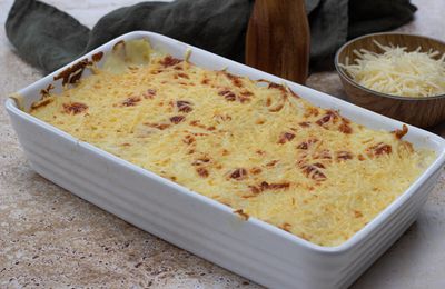 GRATIN DE POIREAUX AU JAMBON