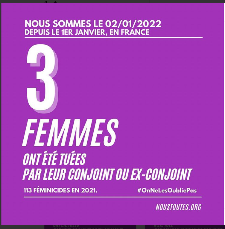 33 EME  FEMINICIDES DEPUIS LE  DEBUT  DE L ANNEE 2022 