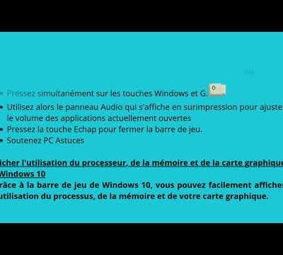 Afficher un compteur de FPS dans les jeux