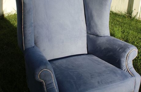 Blue Comfy American Wing Chair