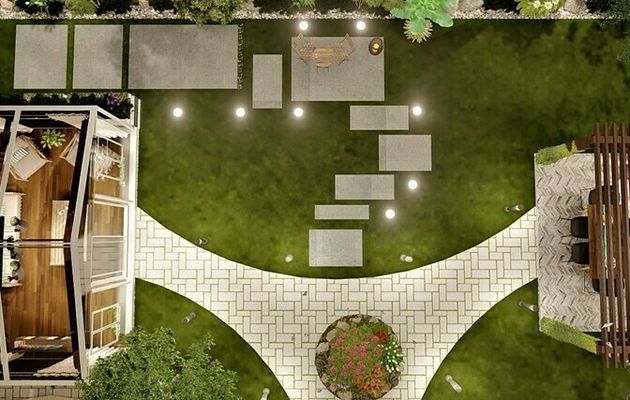 تصميم لاندسكيب فلل مجاني - Landscape design for villas