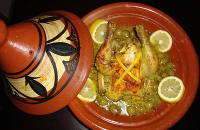 Tagine de poulet aux olives