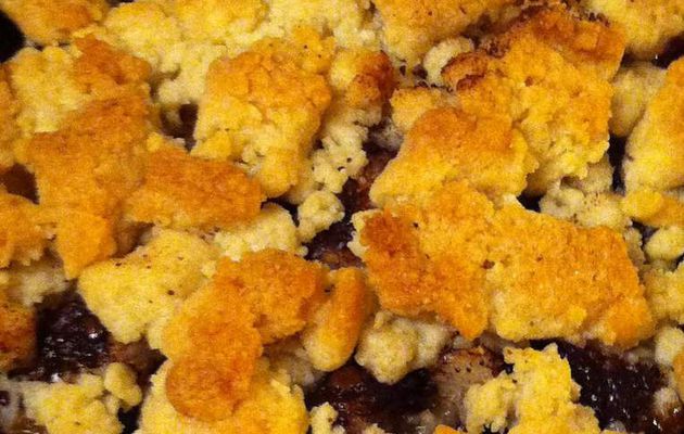 Crumble poire chocolat