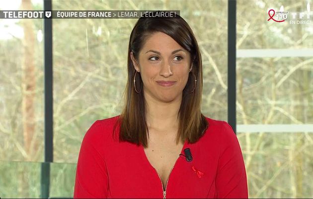 Charlotte Namura-Guizonne Téléfoot TF1 le 25.03.2018