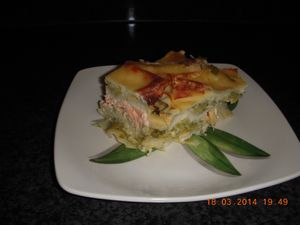 lasagne de saumon aux poireaux