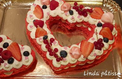 Heart cake Saint-Valentin