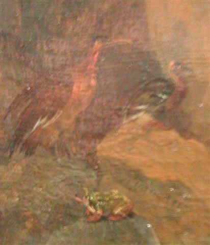 Painting showing birds at the &quot;Mus&eacute;e du Louvre&quot;