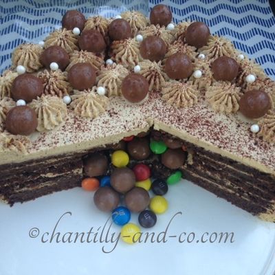 Gâteau surprise comme une pinata