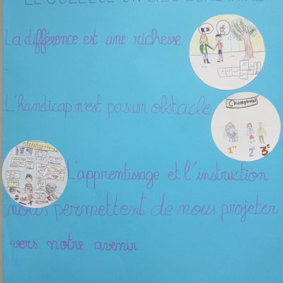 Affiche concernant le droit à l'éducation pour la classe des 6èmeC