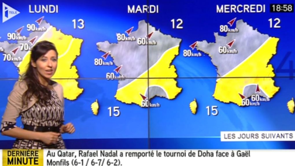 2014 01 04 - 18H27 - MARLENE DURET - ITELE - LA METEO