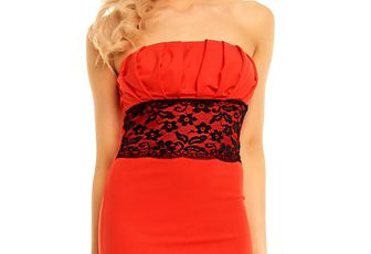 Robe bustier rouge pas cher - Robe rouge pas cher