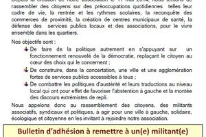 Vous voulez agir au quotidien pour une ville solidaire, écologique et citoyenne ? Rejoignez notre association !