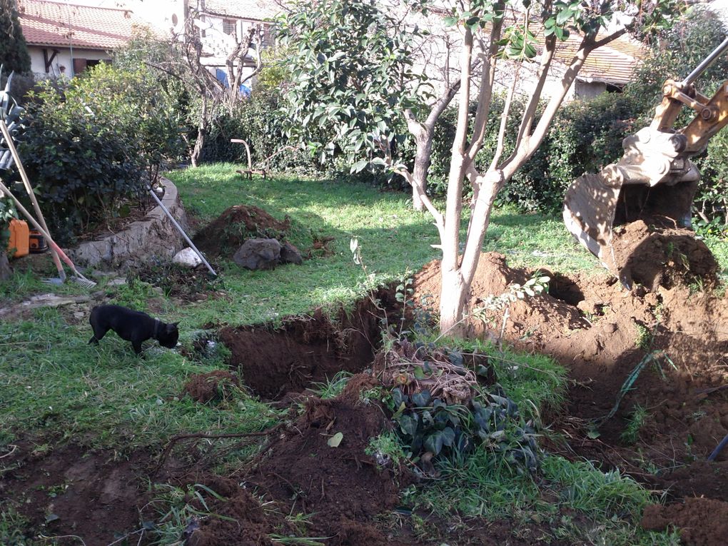 Piscine Desjoyaux: 4/02/2013 . Début de terrassement 9h00