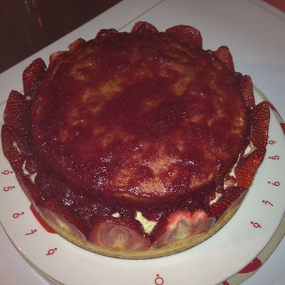 Fraisier à la crème de mascarpone