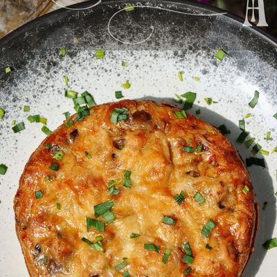 Quiche au Poulet, Champignons & Fromage