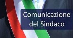 COMUNICATO DEL SINDACO