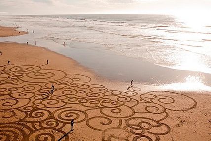 Land art sur sable