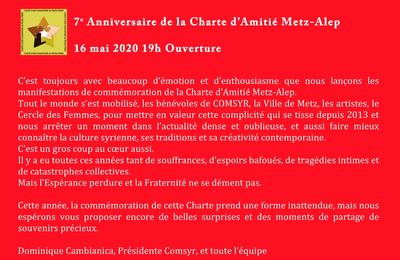 7e Anniversaire De La Charte Metz Alep Clap De Fin Et Generique Comite D Aide Humanitaire Au Peuple Syrien