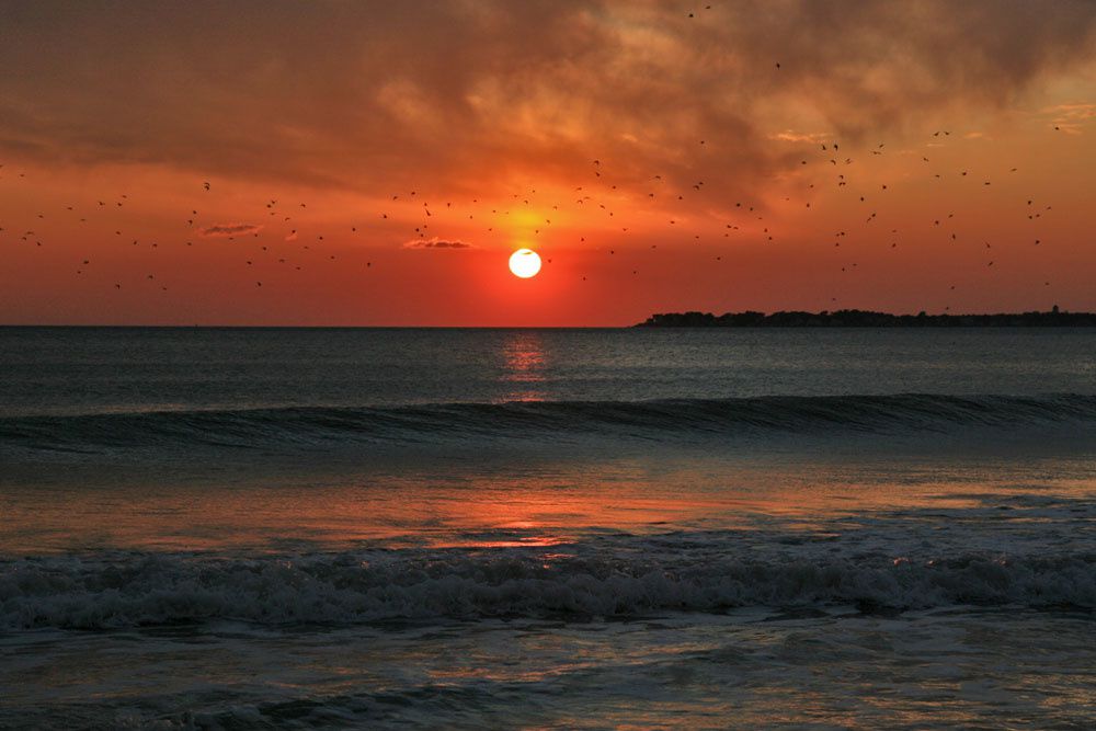 Couché de soleil baie de La Baule - Photos Thierry Weber Photographe de Mer Guérande La Baule