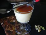 Crème vanille aux pistaches caramélisées et au caramel beurre salé