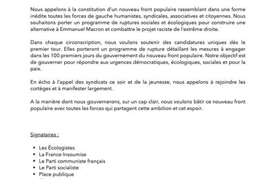 Union de la gauche, la honte n'a vraiment aucune limite