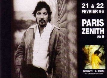 Bruce Springsteen Le Zenith Paris 22/02/1996