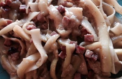 Tagliatelles de courgette façon carbonara
