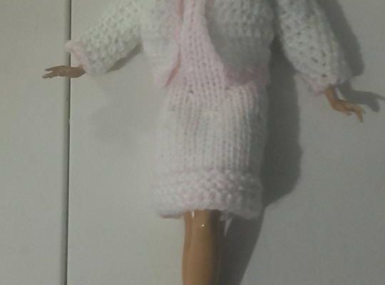 robe et gilet Barbie tricot et crochet 