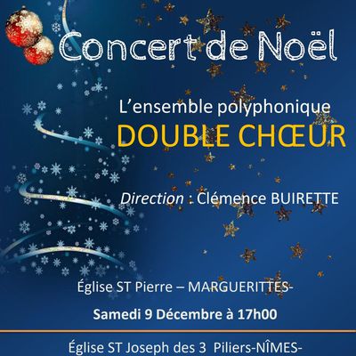 Concerts de Noël Ensemble polyphonique Double Choeur à Nîmes